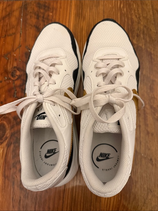 Nike Shoes - Nike White, Black and Gold Men's Sneakers